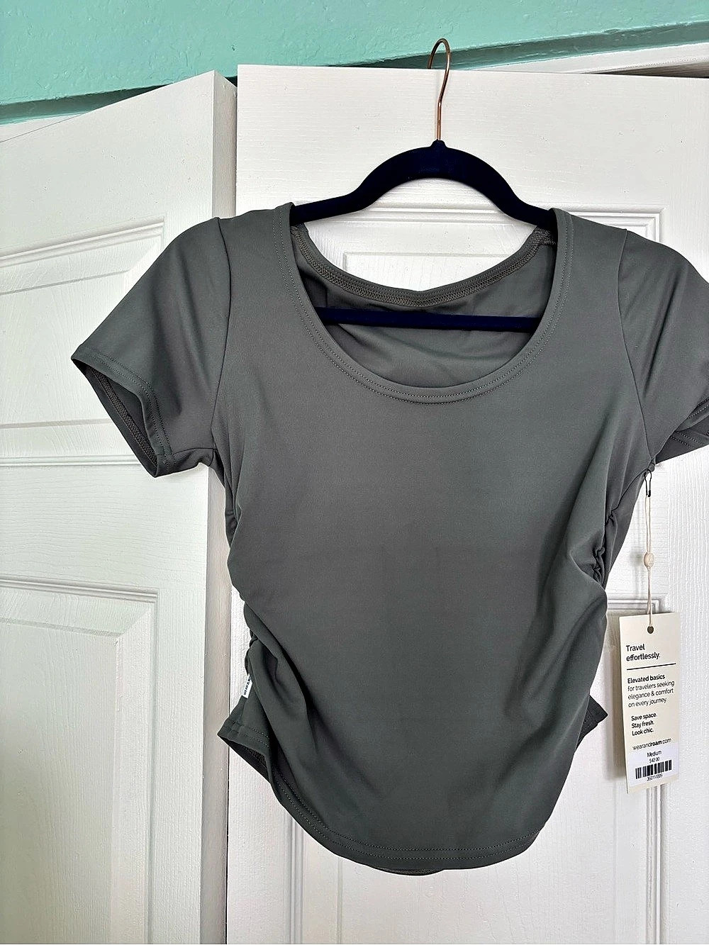 Wear & Roam Tee Gray Short Sleeve Top